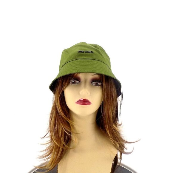 Steve Madden Bucket Hat Olive Green One Size Satin Lined - Picture 1 of 4
